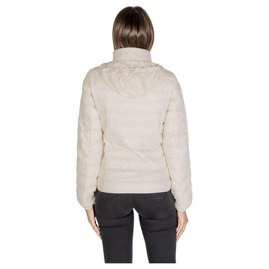 EA7 Emporio Armani Cream Polyamide Jackets & Coat EA7 Emporio Armani