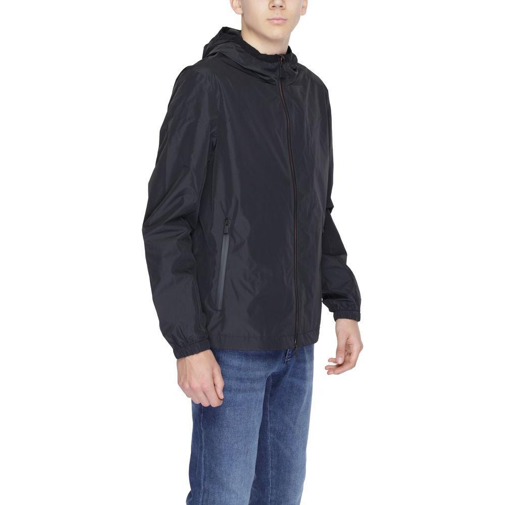 Suns Black Polyester Shell Jacket Suns