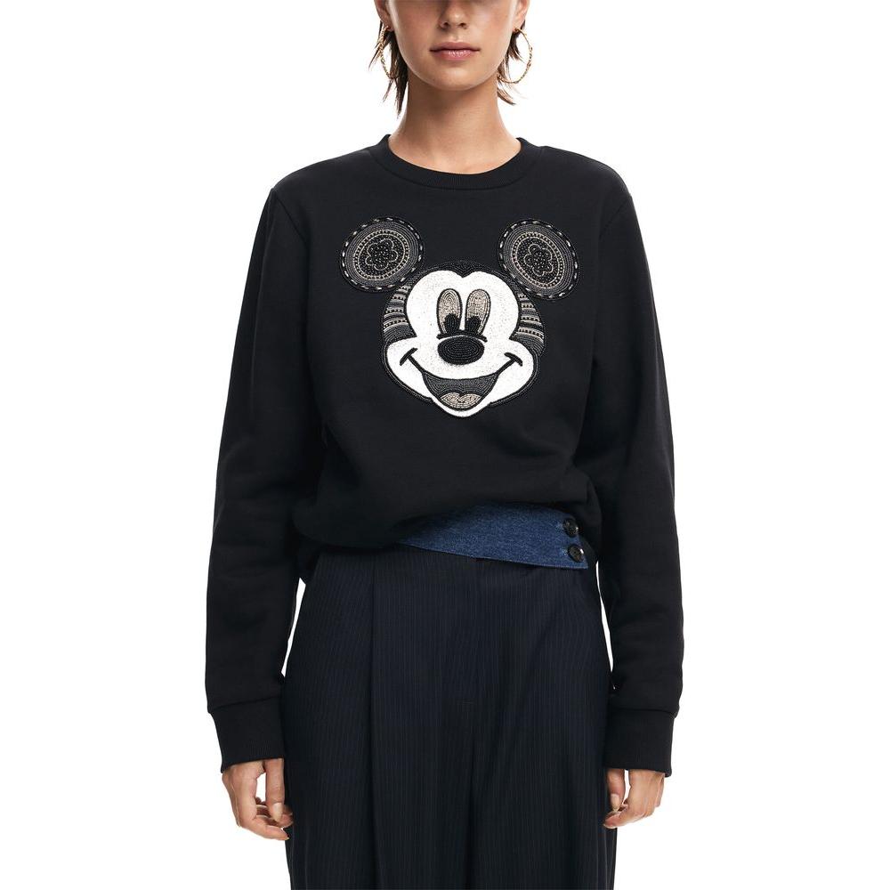 Desigual Black Cotton Sweater Desigual