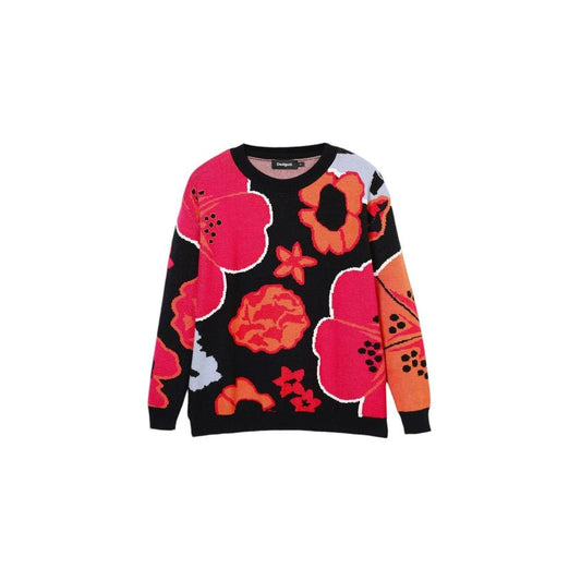 Desigual Black Viscose Sweater Desigual