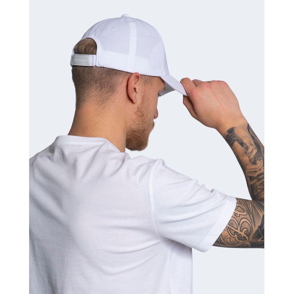 Armani Exchange White Cotton Hats & Cap Armani Exchange