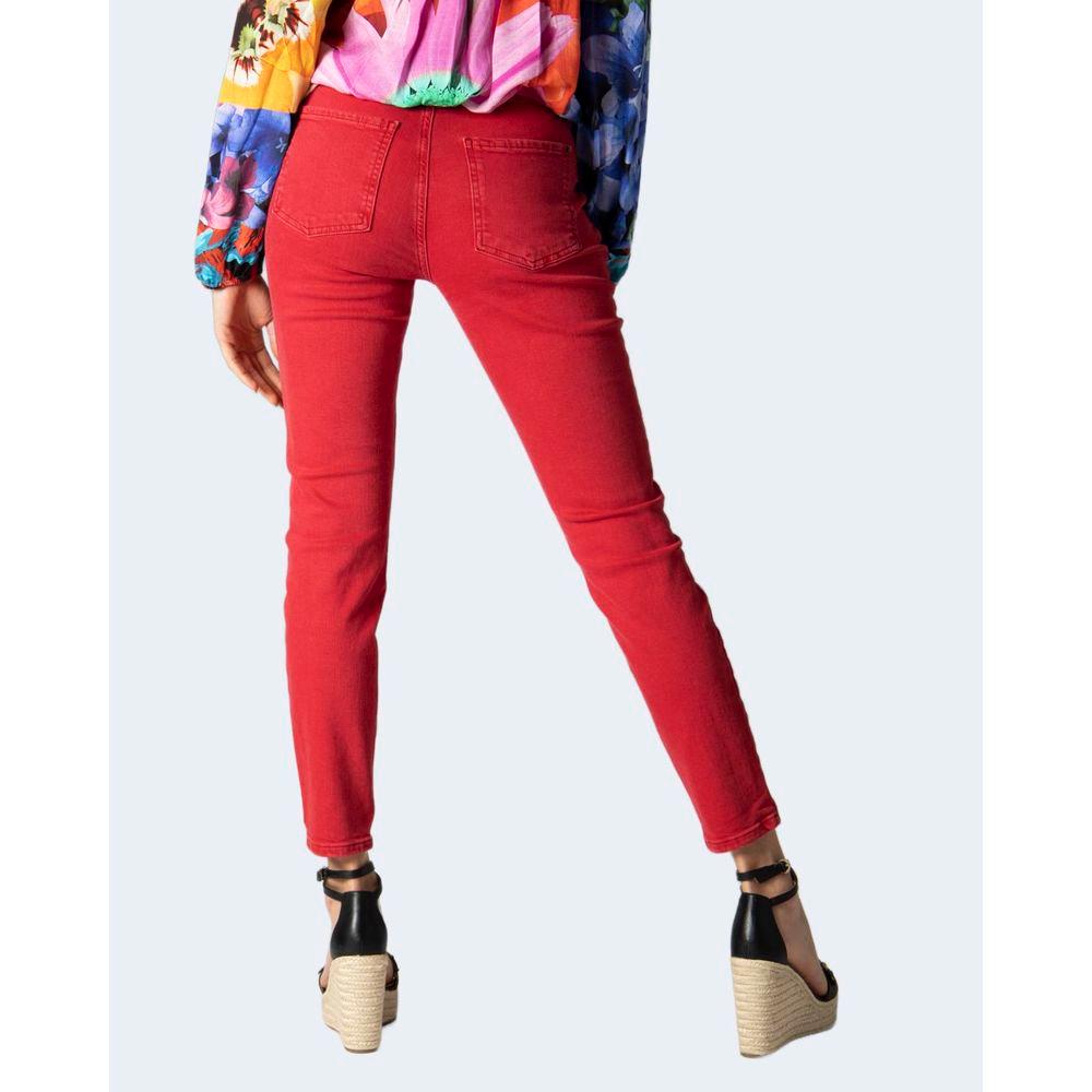 Desigual Red Cotton Jeans & Pant Desigual