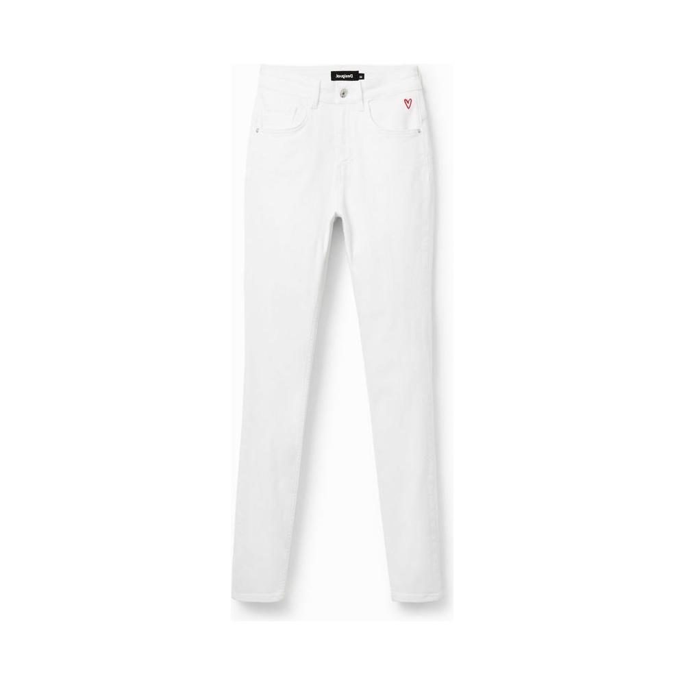 Desigual White Cotton Jeans & Pant Desigual