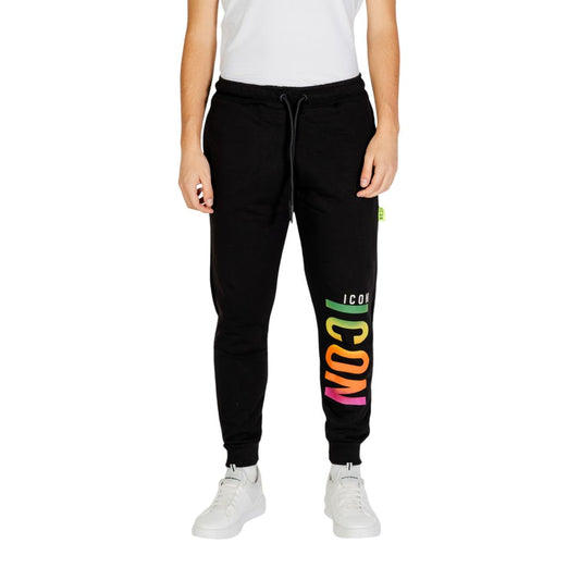 Icon Black Cotton Joggers (Workout Pants) 1728,71956299936,Black,Clothing,Icon,IT42 | XS,Joggers (workout pants) - Sportswear - Clothing,Men,New with tags,Sportswear - Clothing