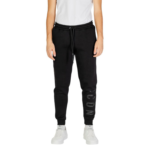 Icon Black Cotton Joggers (Workout Pants) 1728,71956299936,Black,Clothing,Icon,IT42 | XS,Joggers (workout pants) - Sportswear - Clothing,Men,New with tags,Sportswear - Clothing