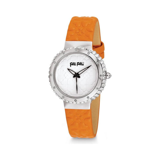 Folli Follie Orange Leather Watch Folli Follie