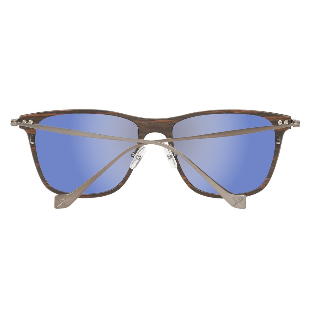 Hackett Gray Wood And Metal Sunglasses Hackett