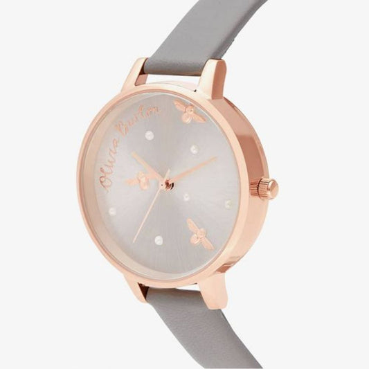 Olivia Burton Gray Synthetic Leather Watch Olivia Burton