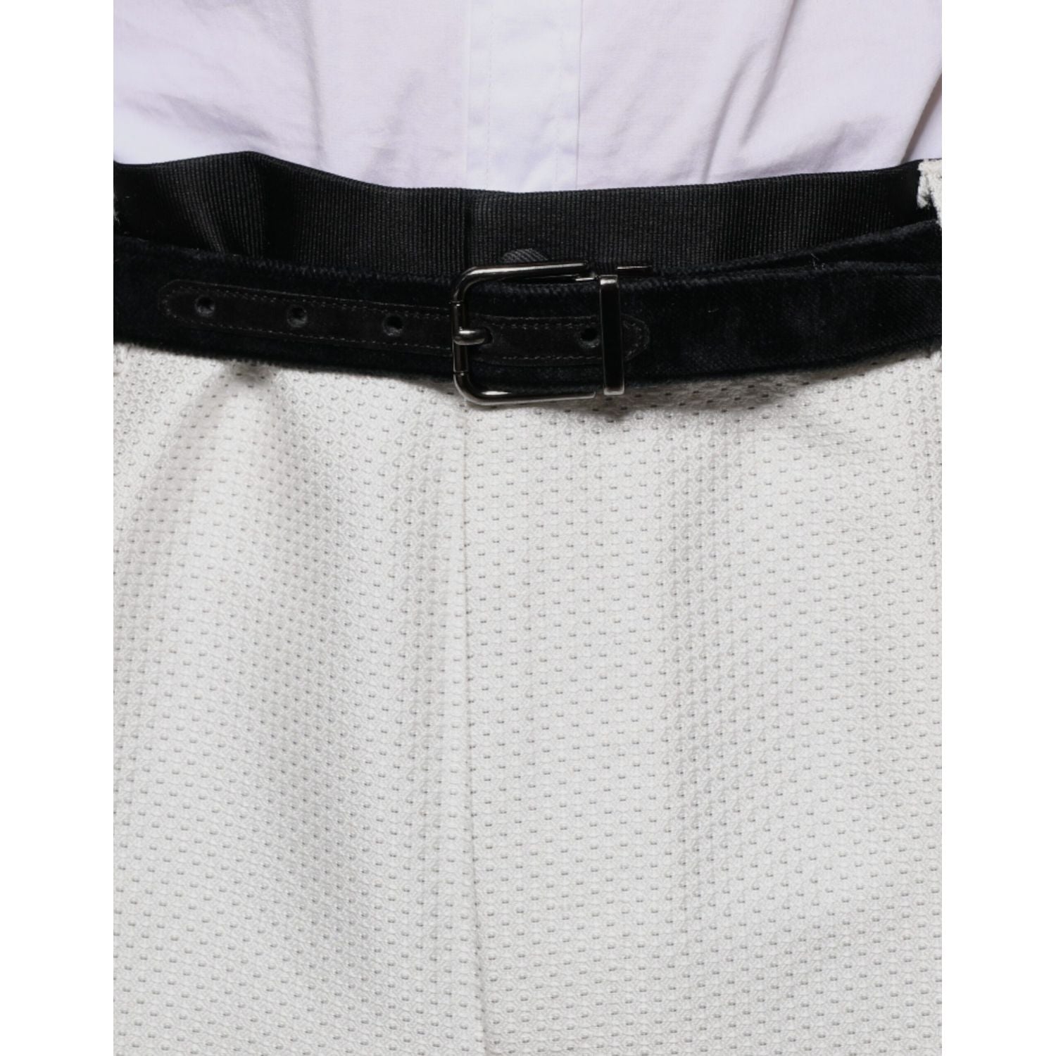 Dolce & Gabbana White Polyester Formal Dress Pants