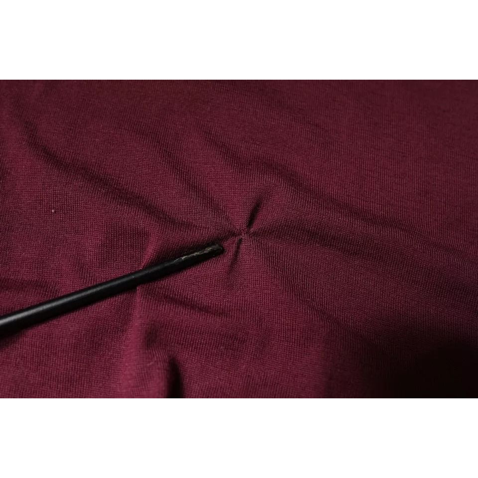 Dolce & Gabbana Maroon Cashmere V-neck Men Pullover Sweater