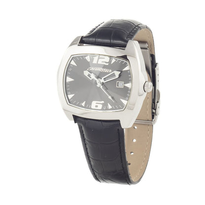Chronotech Black Leather Dress Watch Chronotech