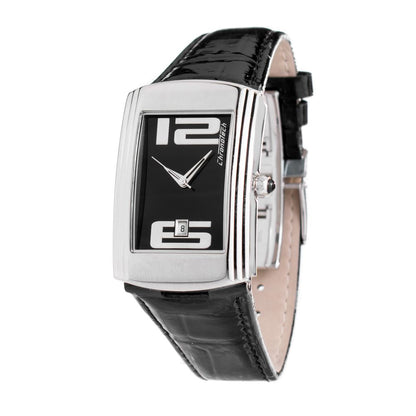 Chronotech Black Leather Dress Watch Chronotech