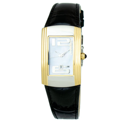 Chronotech Black Leather Dress Watch Chronotech