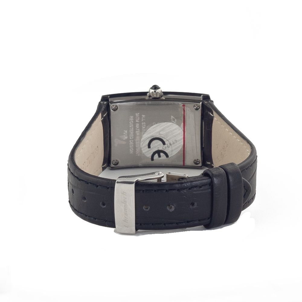 Chronotech Black Leather Dress Watch