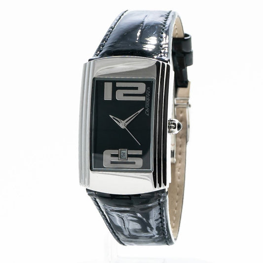 Chronotech Black Leather Dress Watch Chronotech