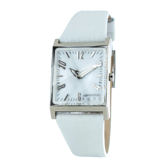Chronotech White Leather Dress Watch Chronotech