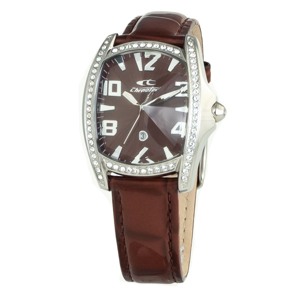 Chronotech Brown Leather Dress Watch