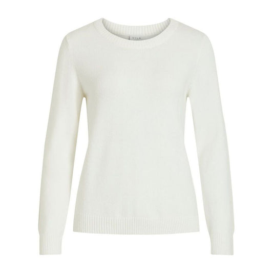 Vila Clothes White Viscose Sweater Vila Clothes