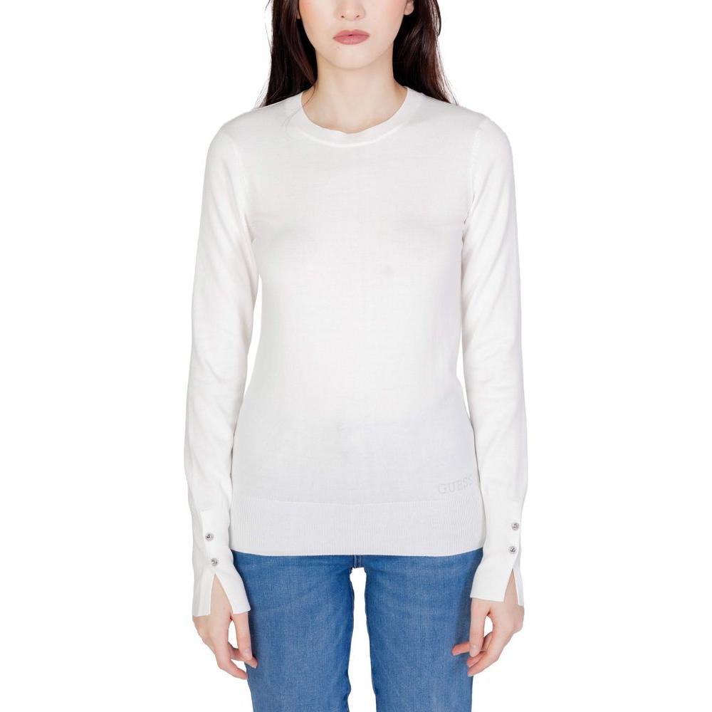 Guess White Cotton Tops & T-Shirt Guess