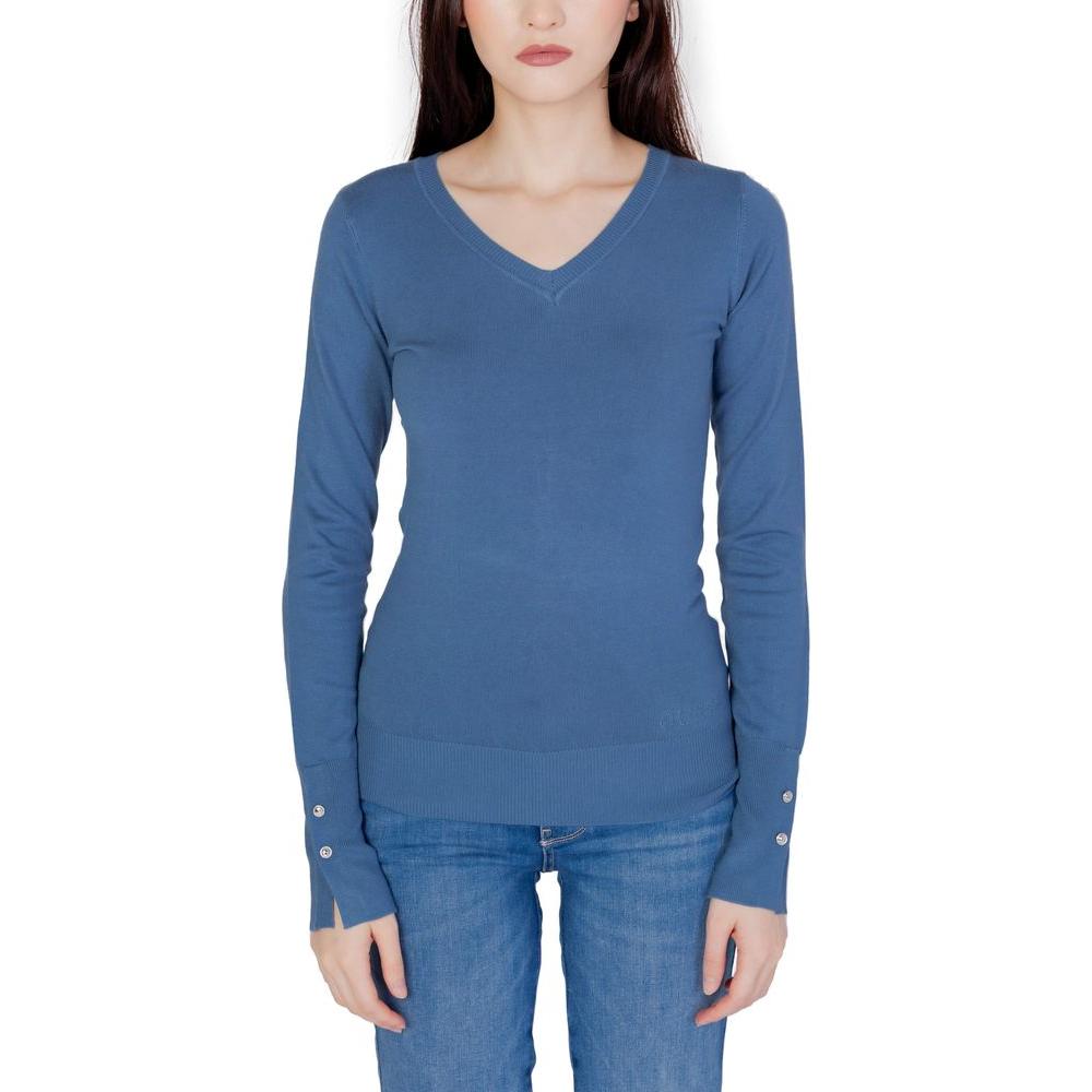 Guess Blue Cotton Tops & T-Shirt Guess