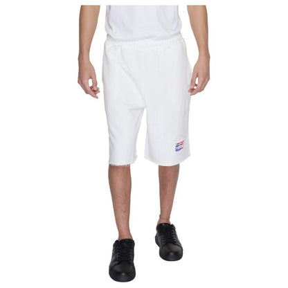 Underclub White Cotton Bermuda Shorts Underclub
