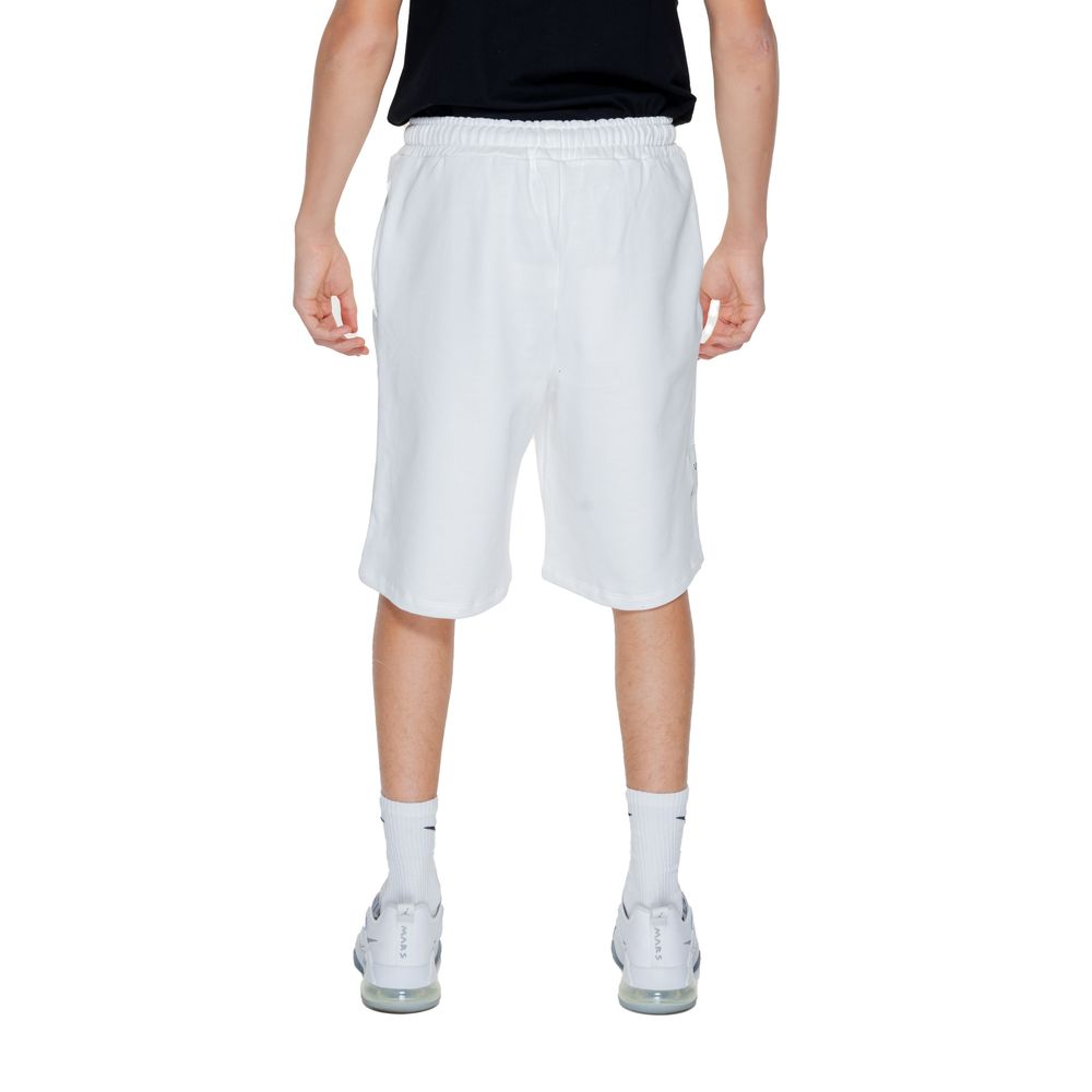 Underclub White Cotton Bermuda Shorts Underclub