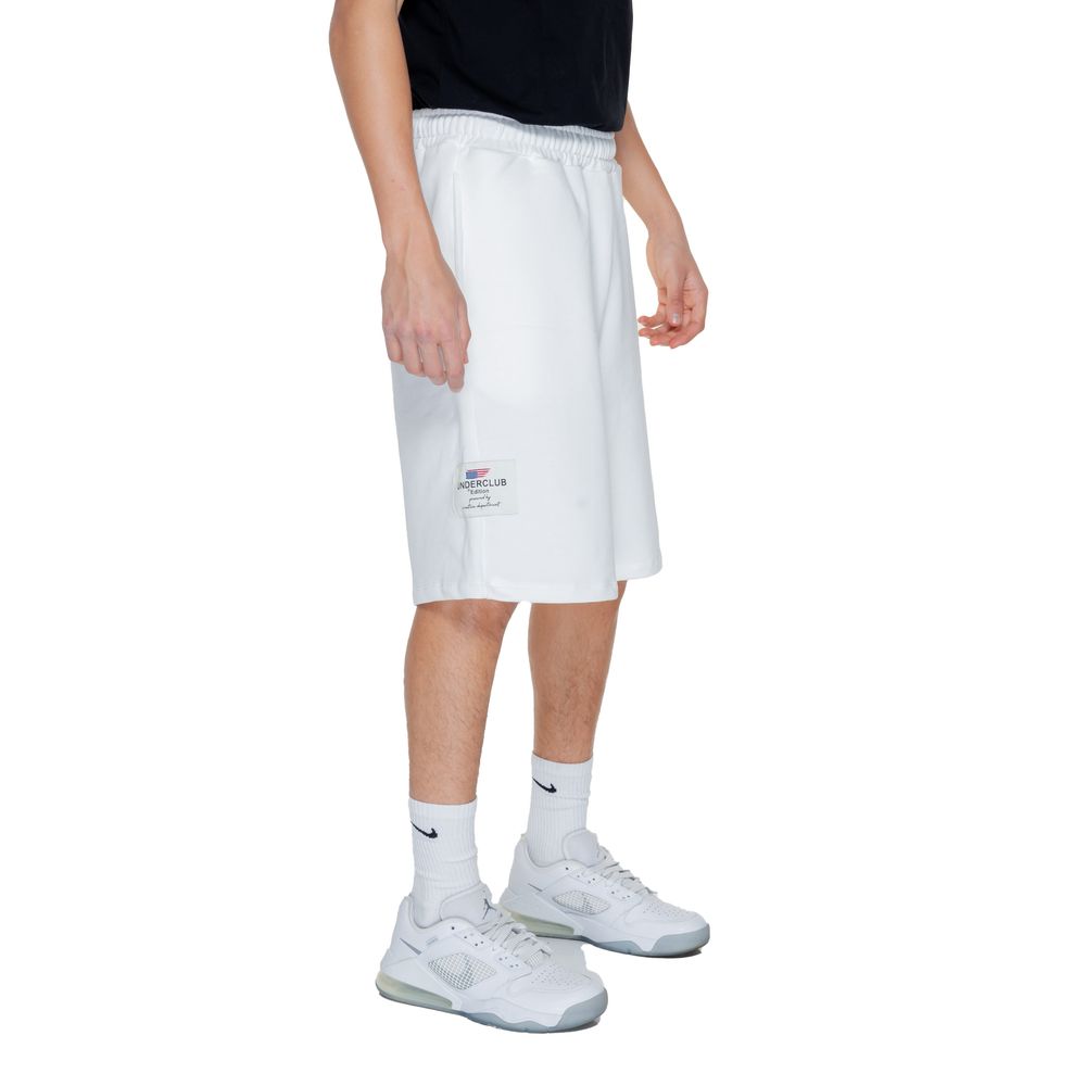 Underclub White Cotton Bermuda Shorts Underclub