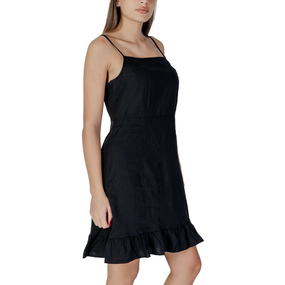 B.Young Black Linen Midi Dress B.Young