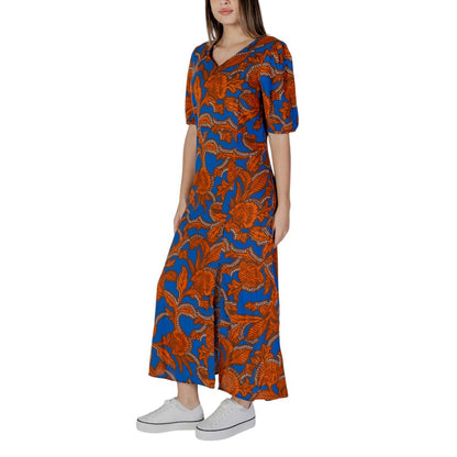 B.Young Blue Viscose Long Dress B.Young