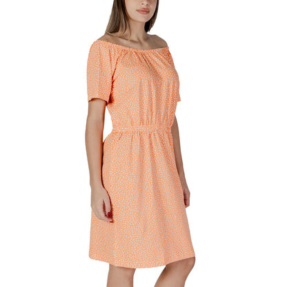 B.Young Orange Cotton Short Dress B.Young