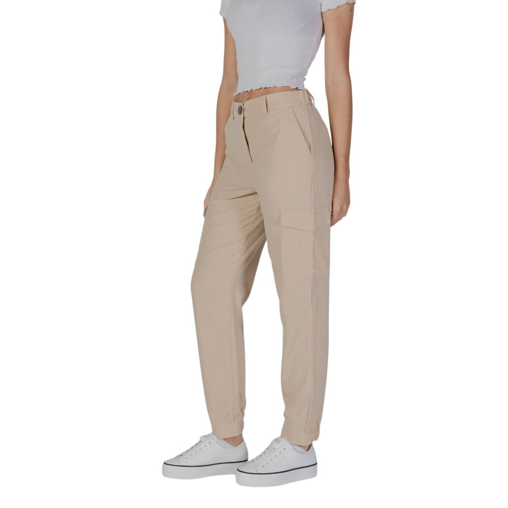 B.Young Beige Polyester Cargo Pants B.Young