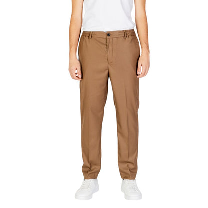 Hamaki-Ho Beige Polyester Casual Pants Hamaki-Ho
