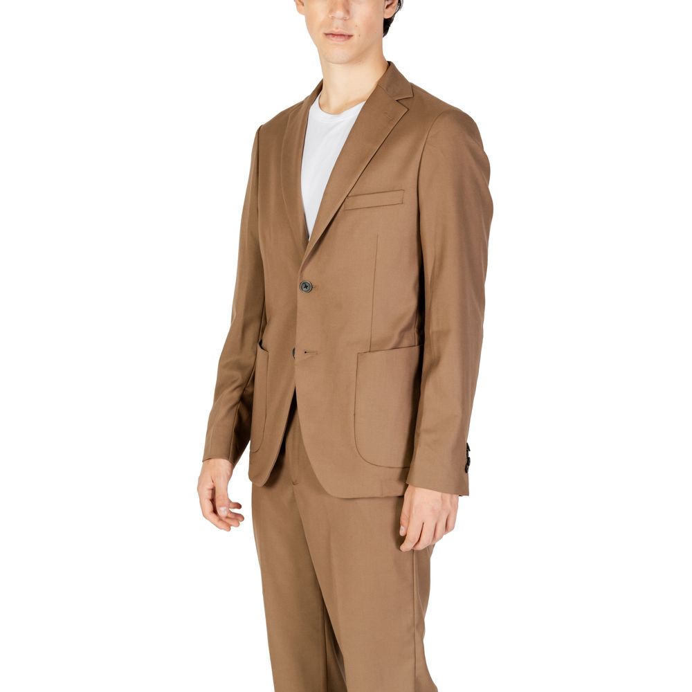 Hamaki-Ho Beige Polyester Blazer Hamaki-Ho