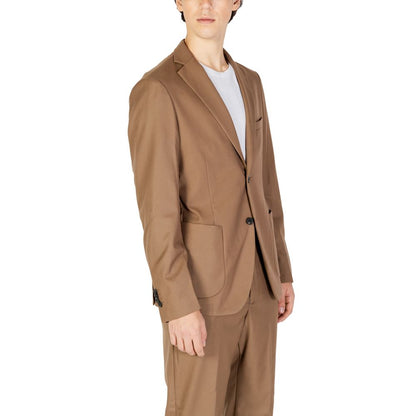 Hamaki-Ho Beige Polyester Blazer Hamaki-Ho