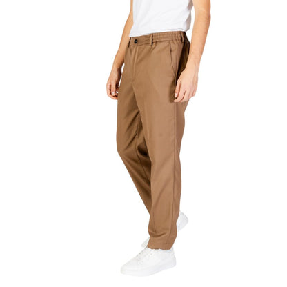 Hamaki-Ho Beige Polyester Casual Pants Hamaki-Ho