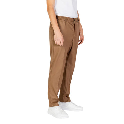 Hamaki-Ho Beige Polyester Casual Pants Hamaki-Ho