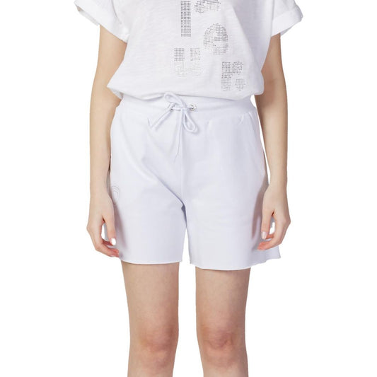 Blauer White Cotton Shorts