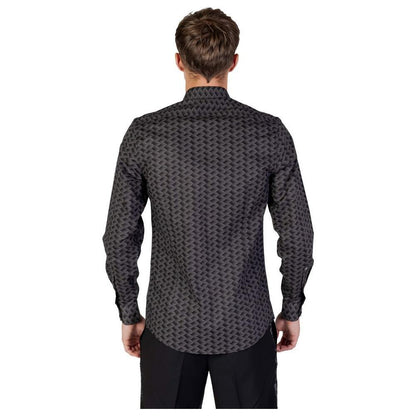 Antony Morato Gray Cotton Pattern Shirt