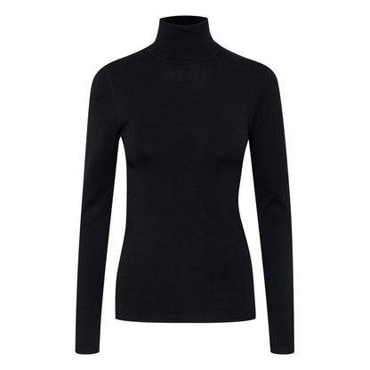 ICHI Black Viscose Turtleneck