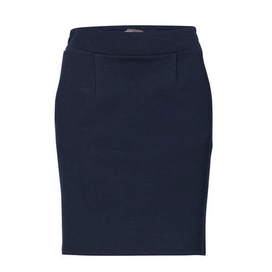 ICHI Blue Polyester Mini Skirt ICHI
