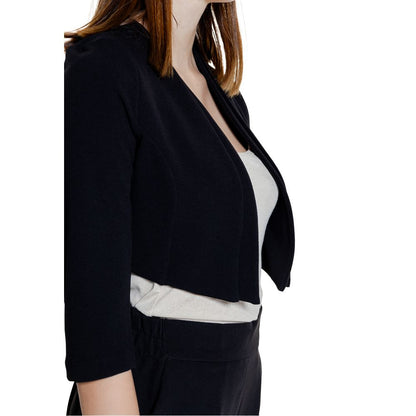 Rinascimento Black Polyester Sleveless Jacket Rinascimento