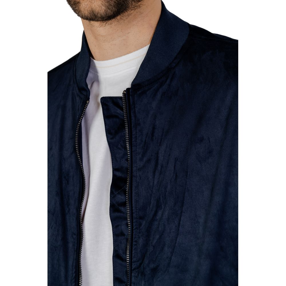 Hamaki-Ho Blue Polyester Bomber Hamaki-Ho