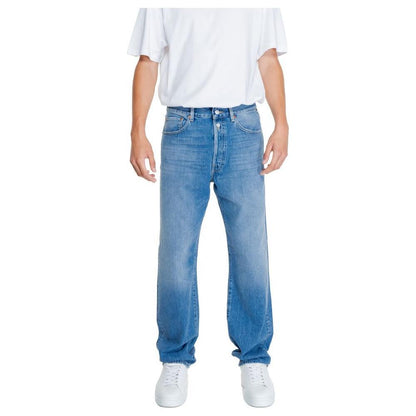 Replay Blue Cotton Relaxed Fit Jeans Replay