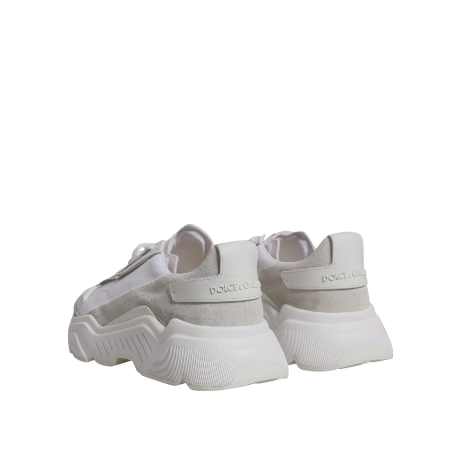 Dolce & Gabbana White Leather Daymaster Low Top Sneaker Shoes