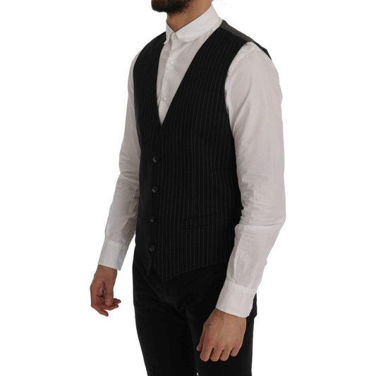 Dolce & Gabbana Sleek Striped Waistcoat Vest Dolce & Gabbana