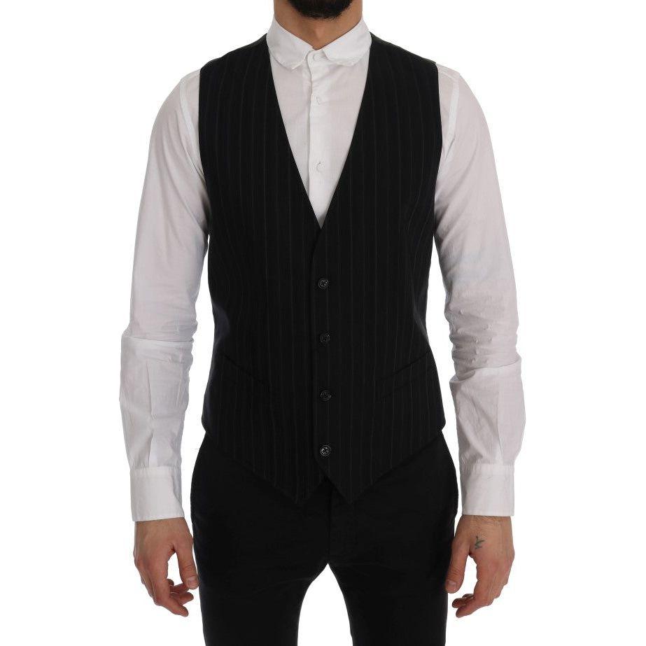 Dolce & Gabbana Elegant Striped Vest Waistcoat Dolce & Gabbana