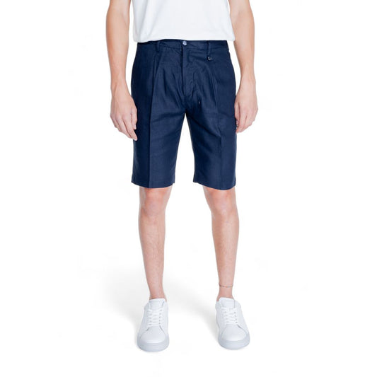 Antony Morato Blue Linen Bermuda Shorts
