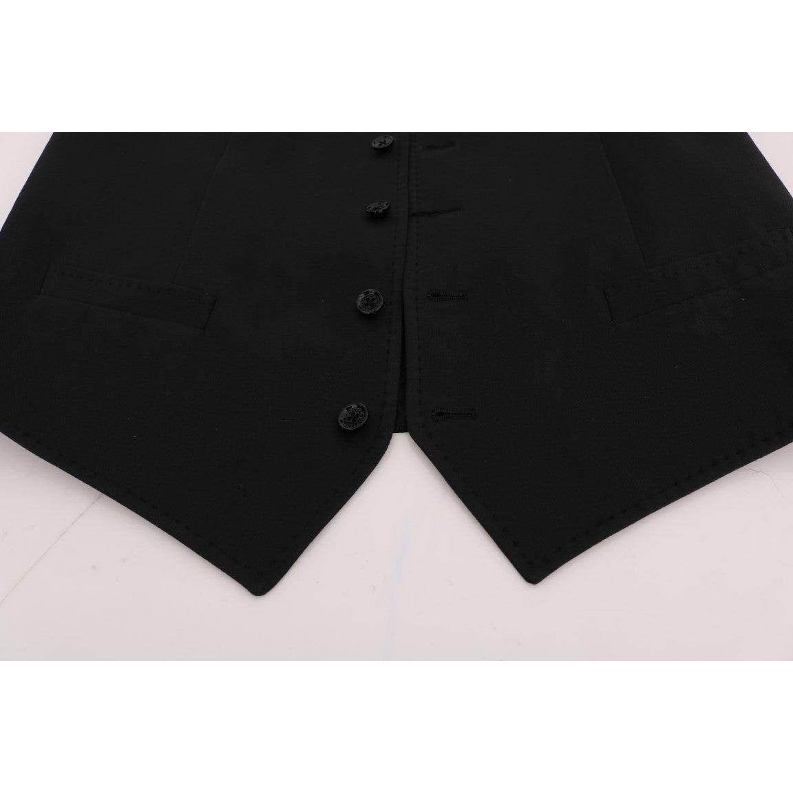Dolce & Gabbana Black STAFF Cotton Vest