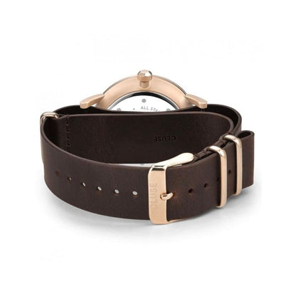 Cluse Brown Leather Dress Watch Cluse