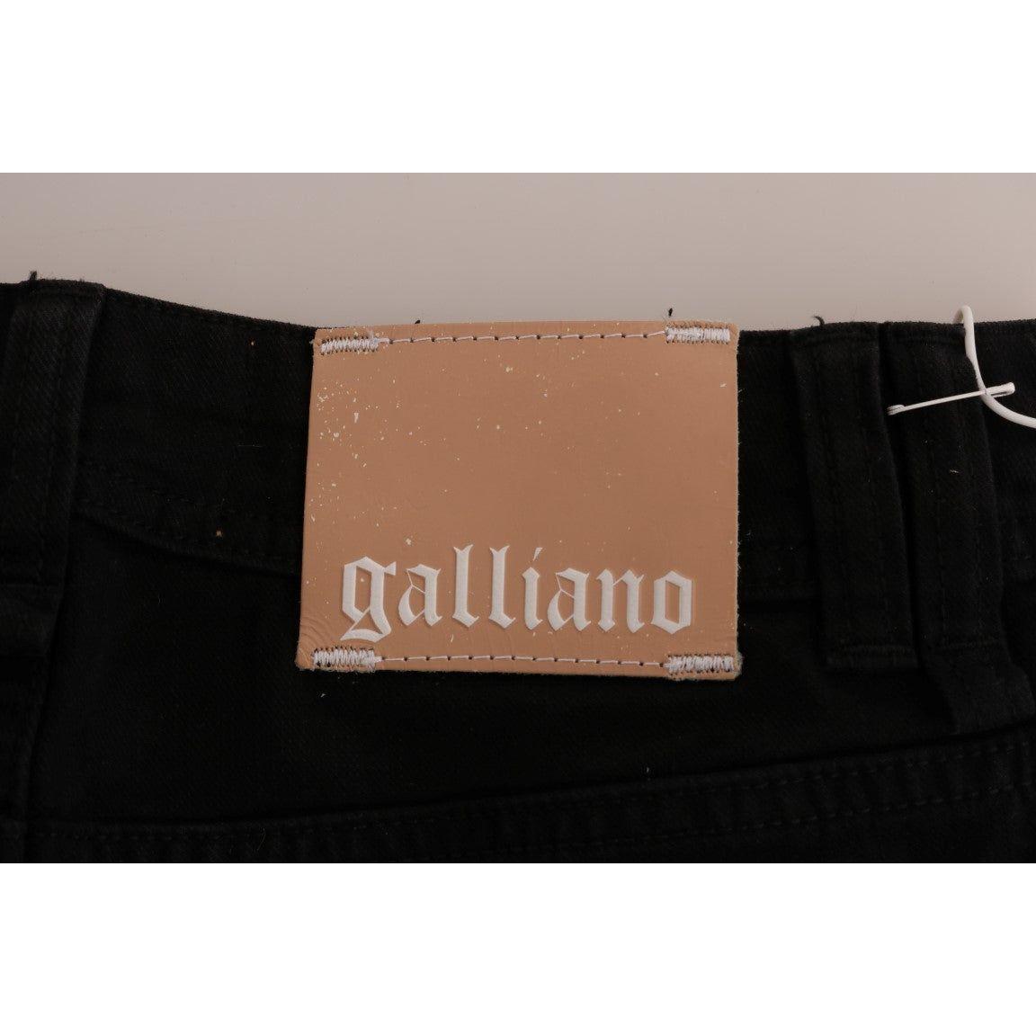 John Galliano Chic Black Regular Fit Denim Jeans Jeans & Pants John Galliano